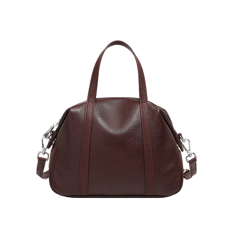 Genuine leather niche shoulder Boston bag fashionable pillow versatile handbag crossbody bag