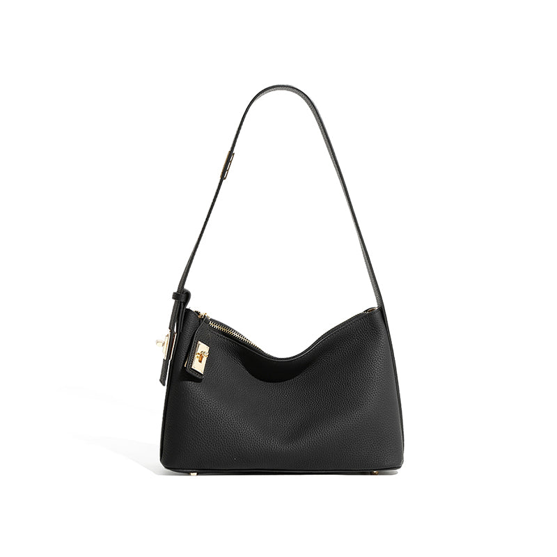 Top layer cowhide genuine leather underarm bag versatile commuter shoulder bag high-end texture handbag