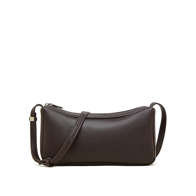Genuine leather women's underarm bag lightweight shoulder messenger bag small fresh all-match solid color soft women's bag