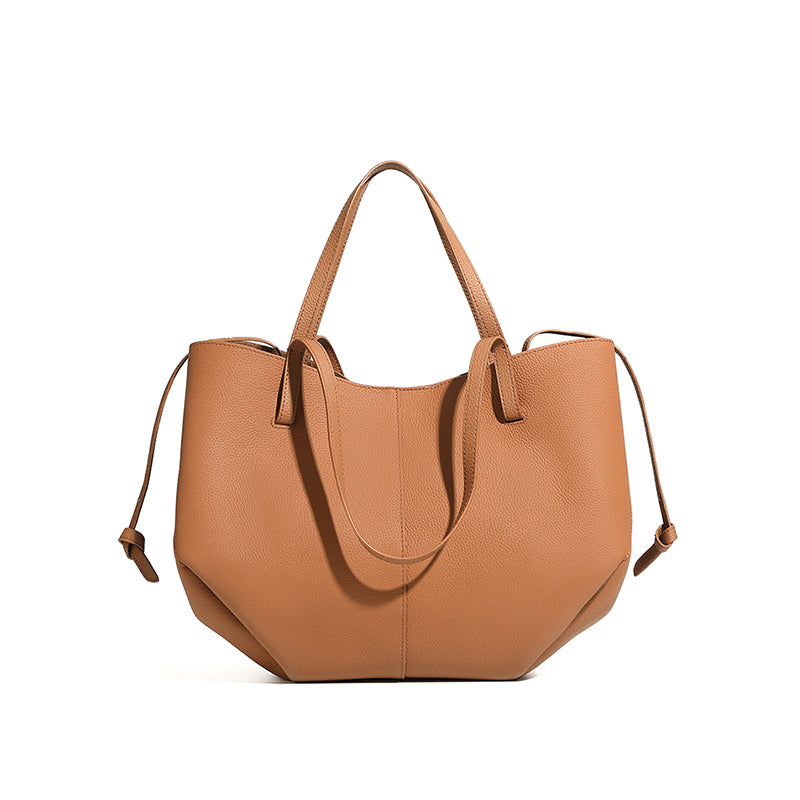 Top layer cowhide large tote bag genuine leather ladies bag versatile shopping basket shopping bag simple mother-and-child bag shoulder bag
