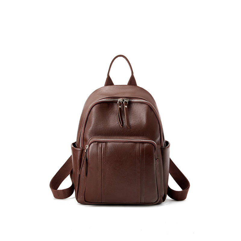 Top layer vegetable tanned cowhide backpack