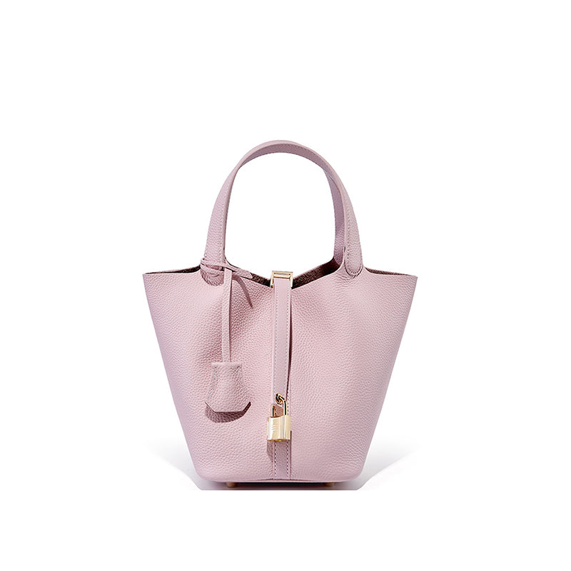 Bucket bag genuine leather handbag