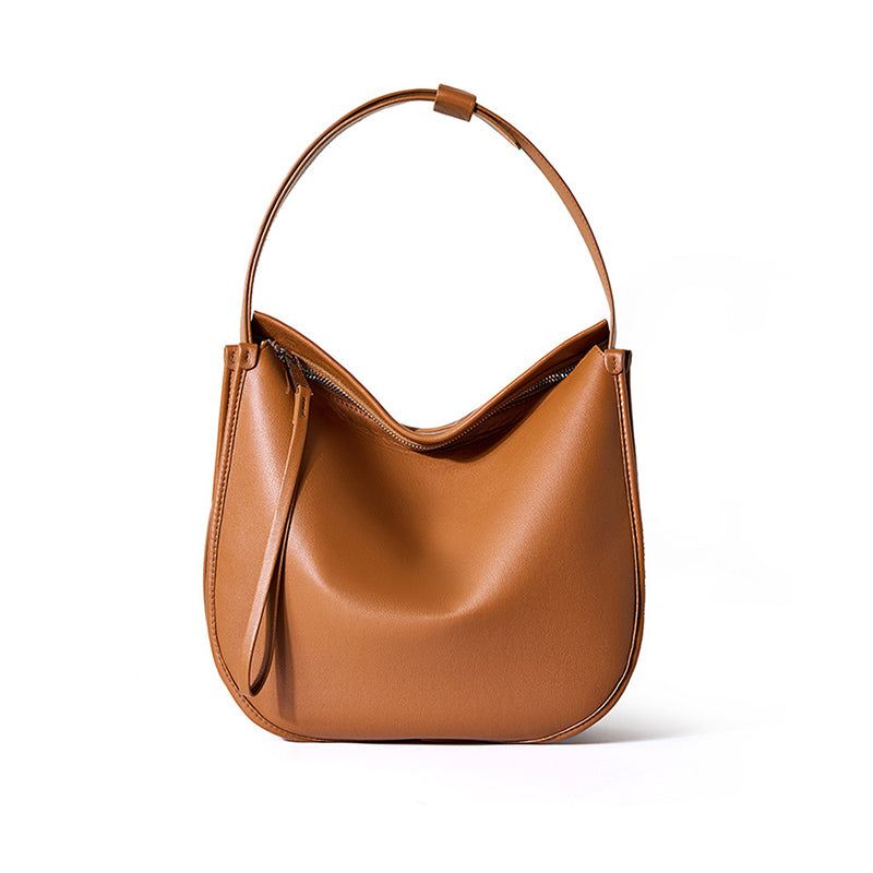 Lazy style minimalist tote bag comfortable soft leather women's bag cowhide commuting large capacity shoulder messenger bag