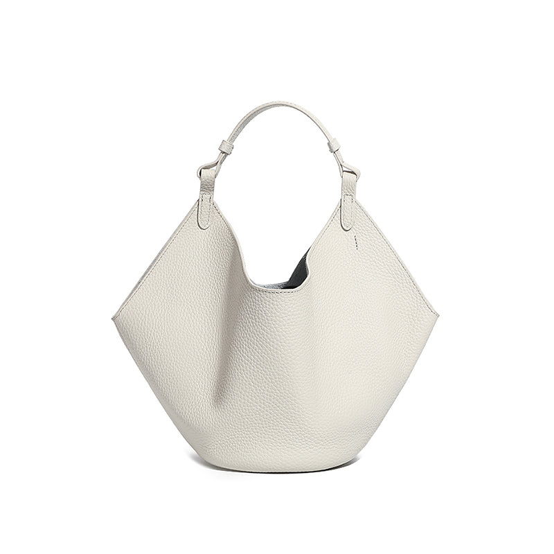 First layer of cowhide large capacity tote bag mother and vegetable basket bag trendy commuting all-match women's bag