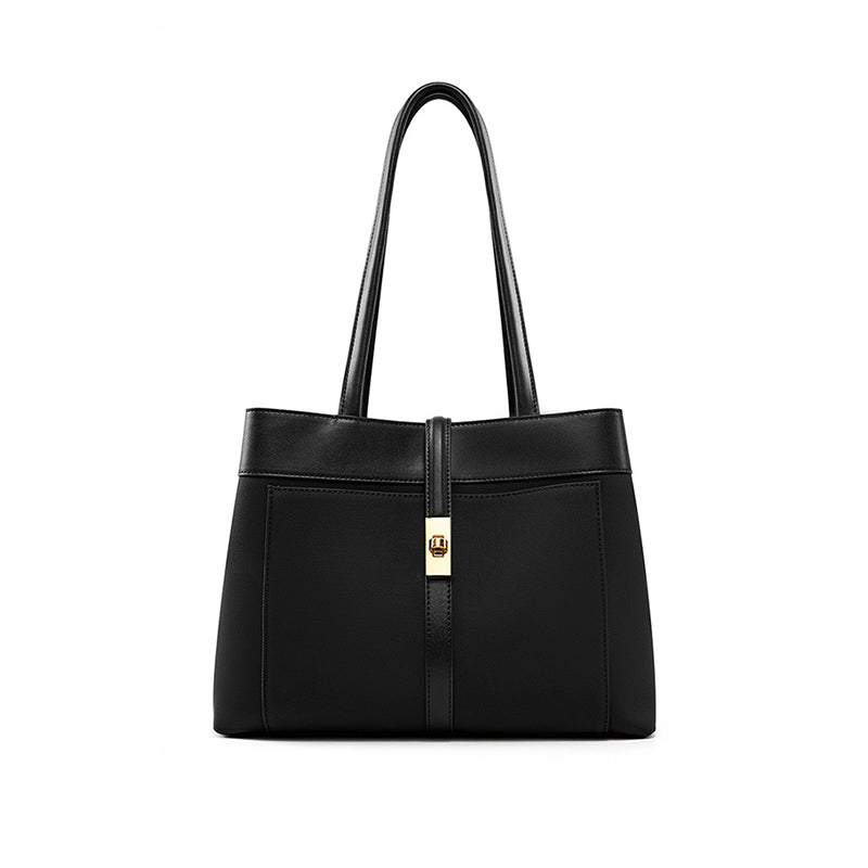 Cowhide commuting tote bag large capacity underarm bag versatile fashion trend women's bag