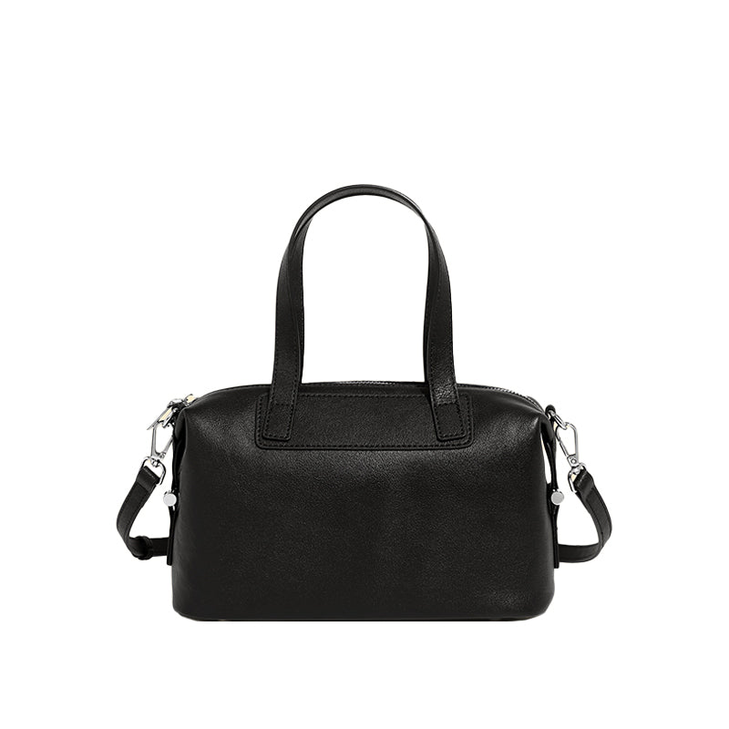 Genuine leather vintage handbag vegetable tanned Boston bag cowhide shoulder crossbody bag