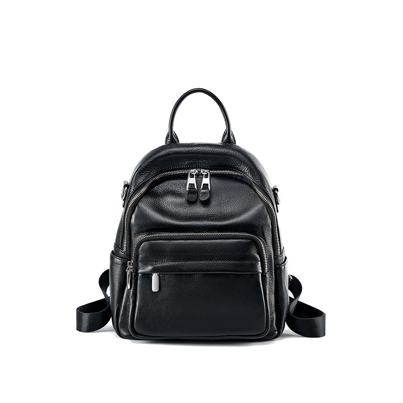 Genuine soft leather backpack travel backpack