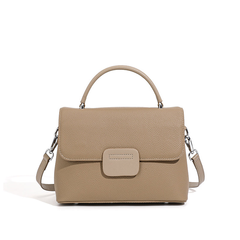 Top layer cowhide shoulder messenger bag simple fashion classic soft leather shell handbag