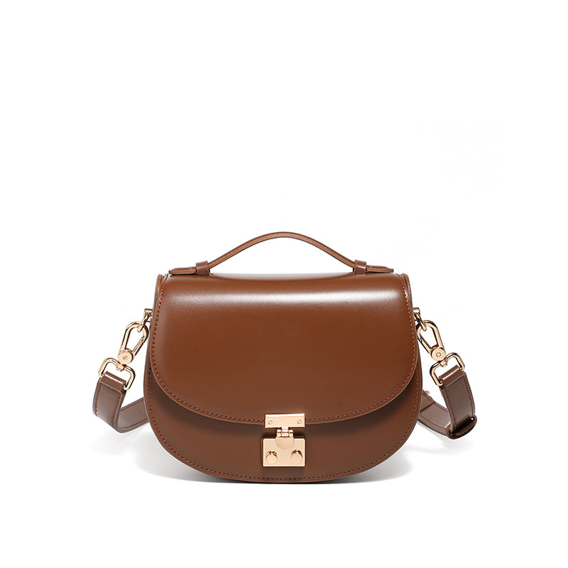 Genuine leather handbag saddle bag simple fashion messenger bag all-match high-end women's bag