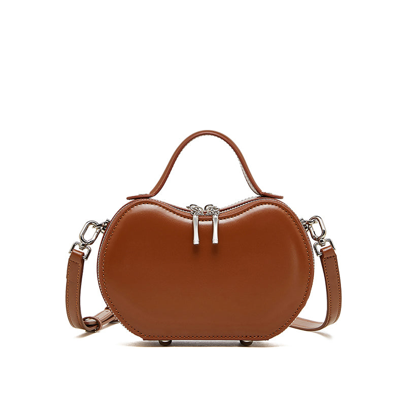 Genuine leather niche design handbag Apple bag women's versatile underarm bag simple shoulder bag