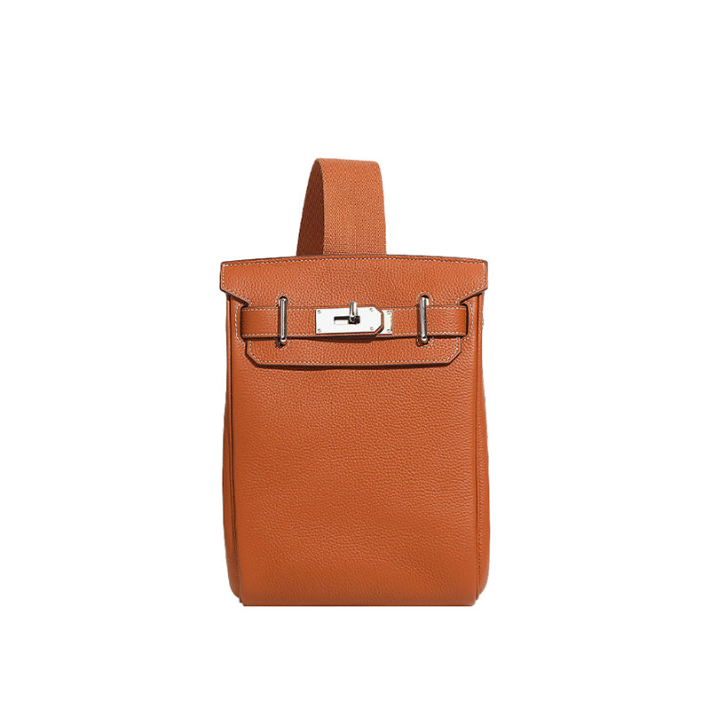TOGO first layer leather Kelly bag crossbody chest bag men and women fashionable genuine leather shoulder crossbody bag