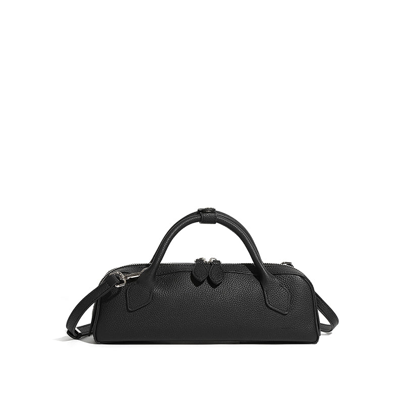 First layer of genuine leather handbag underarm bag large capacity sausage bag commuting shoulder long baguette bag
