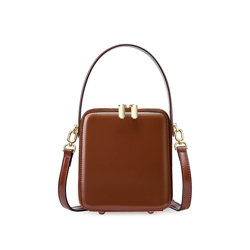 Genuine leather women's fashion box bag light luxury crossbody bag handbag shoulder bag