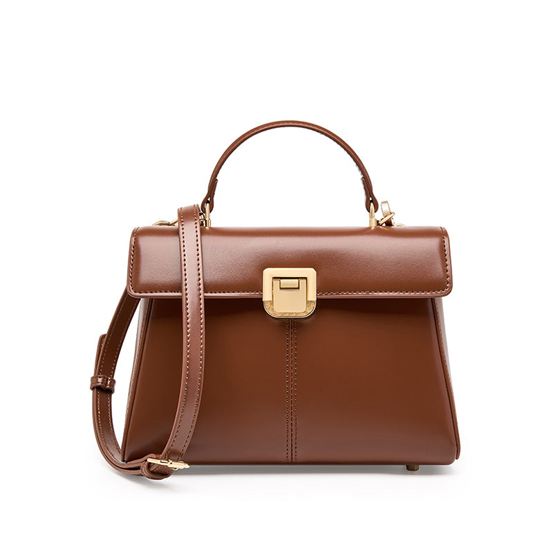 Genuine leather horseshoe buckle Kelly bag high-quality texture handbag shoulder crossbody bag