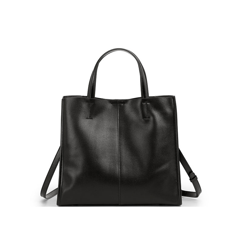 Genuine leather vintage tote bag versatile bucket shoulder handbag shoulder messenger bag