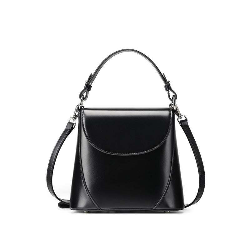 Genuine leather shoulder underarm bag simple and versatile high-grade cowhide crossbody baguette bag