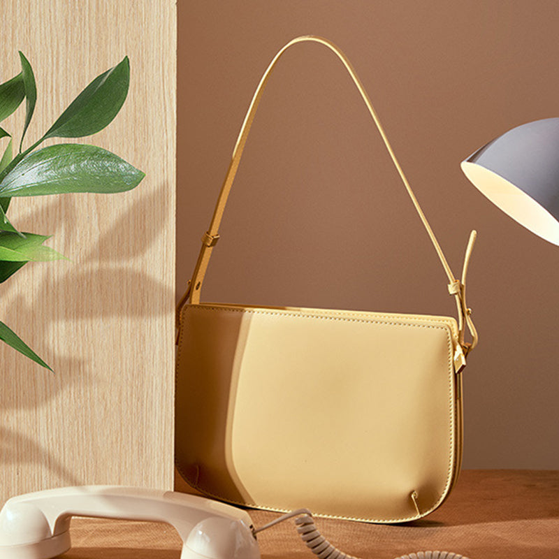 High-grade genuine leather underarm bag cowhide simple and versatile shoulder crossbody handbag