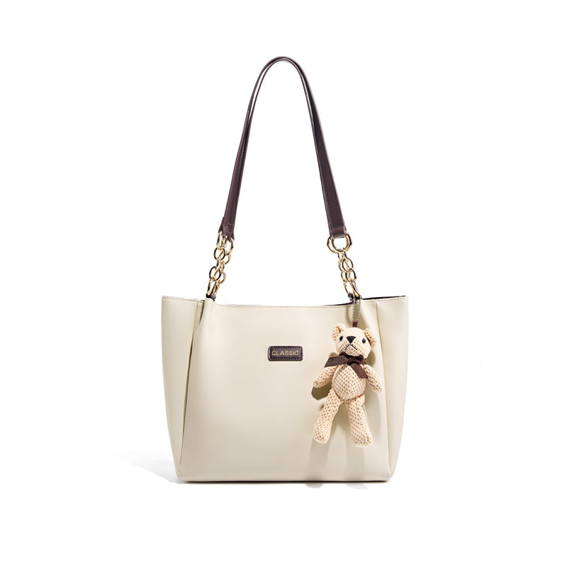 Tote bag women's bag genuine leather high-end large capacity niche commuter shoulder bag trendy bags