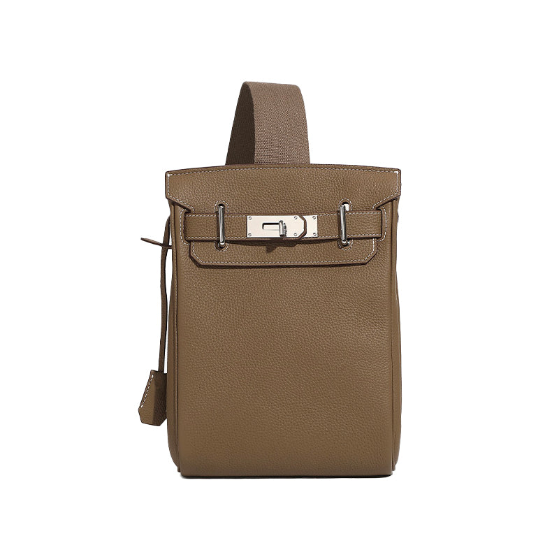 First layer of leather Kelly bag crossbody chest bag unisex backpack fashionable genuine leather shoulder crossbody bag