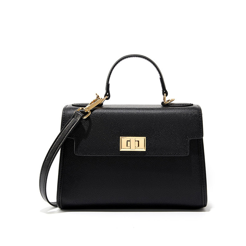 Genuine leather versatile cowhide Kelly bag mini crossbody handbag classic women's bag