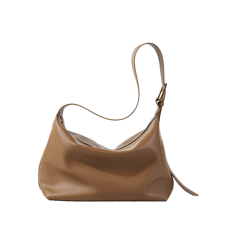 Genuine leather underarm large tote bag cowhide women's bag commuting shoulder messenger bag