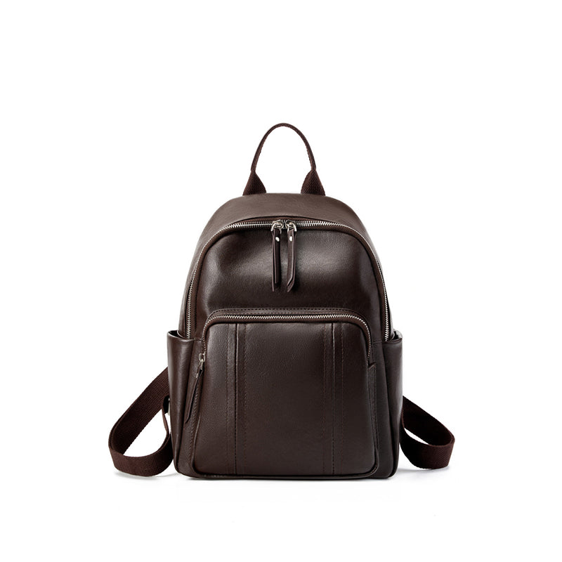 Top layer vegetable tanned cowhide backpack