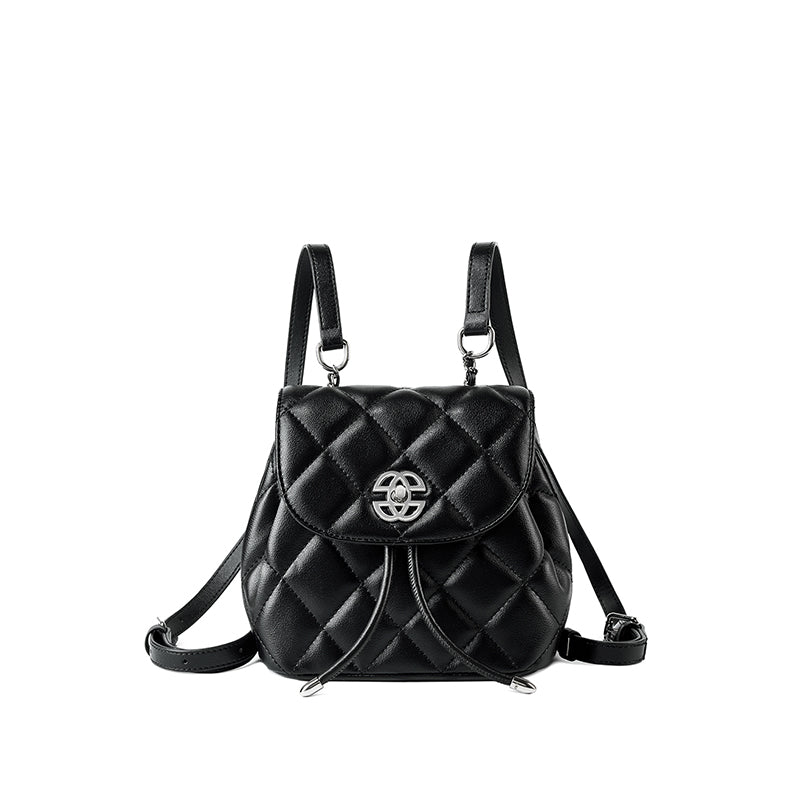 Korean niche leather fashion backpack