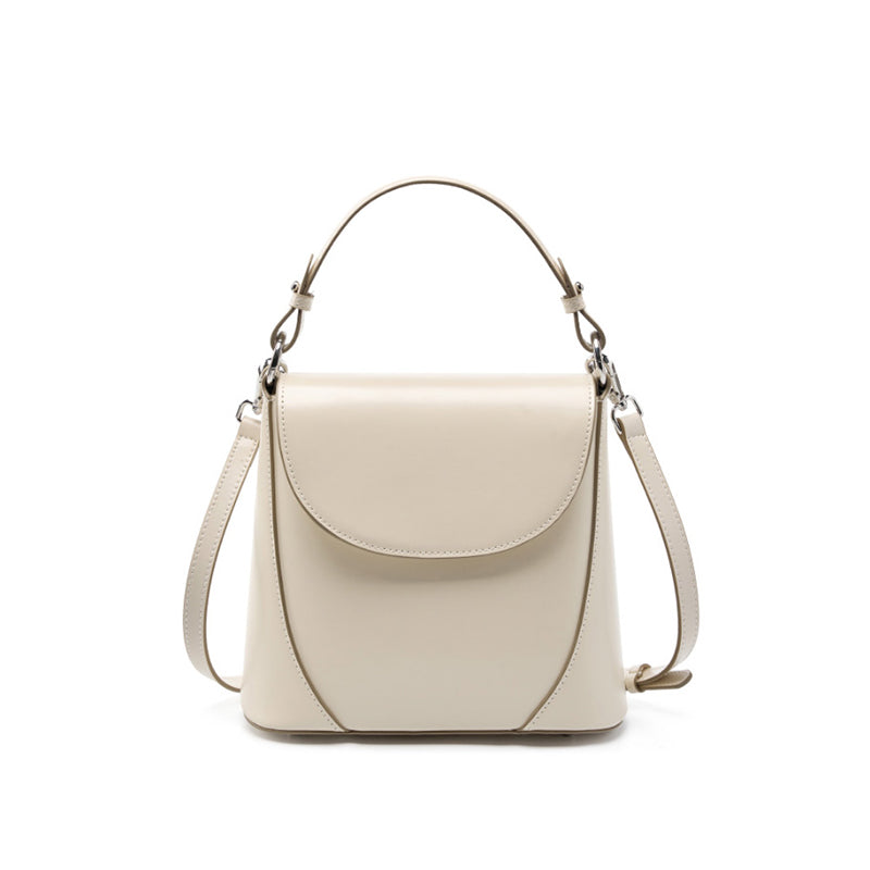 Genuine leather shoulder underarm bag simple and versatile high-grade cowhide crossbody baguette bag