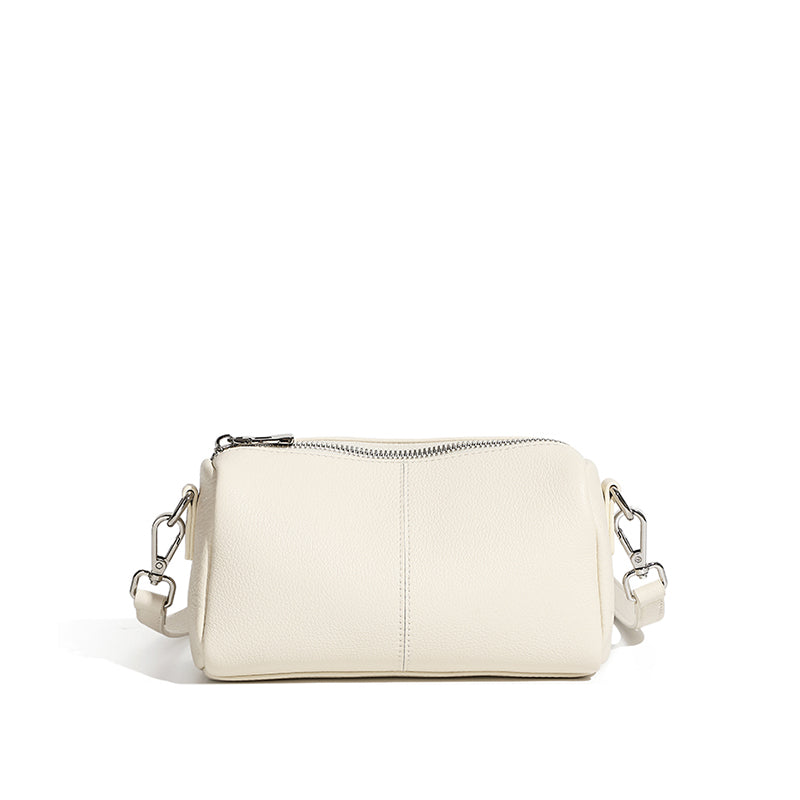 First layer soft cowhide cylindrical bag small bag high-end pillow bag underarm commuting shoulder messenger bag