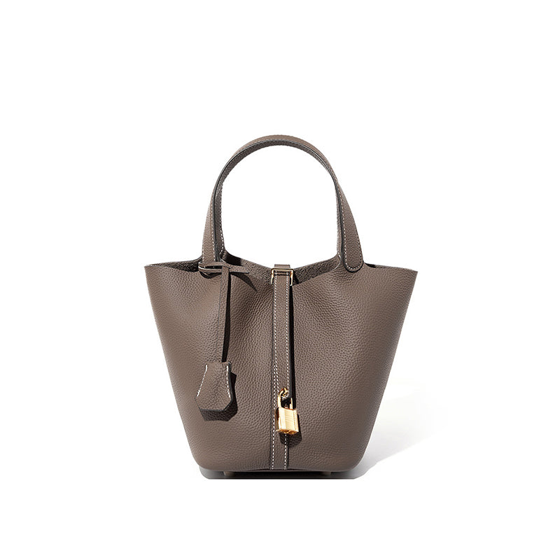 Bucket bag genuine leather handbag