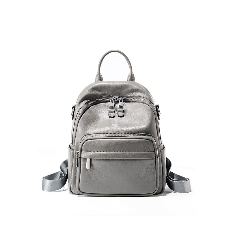 Genuine soft leather backpack travel backpack