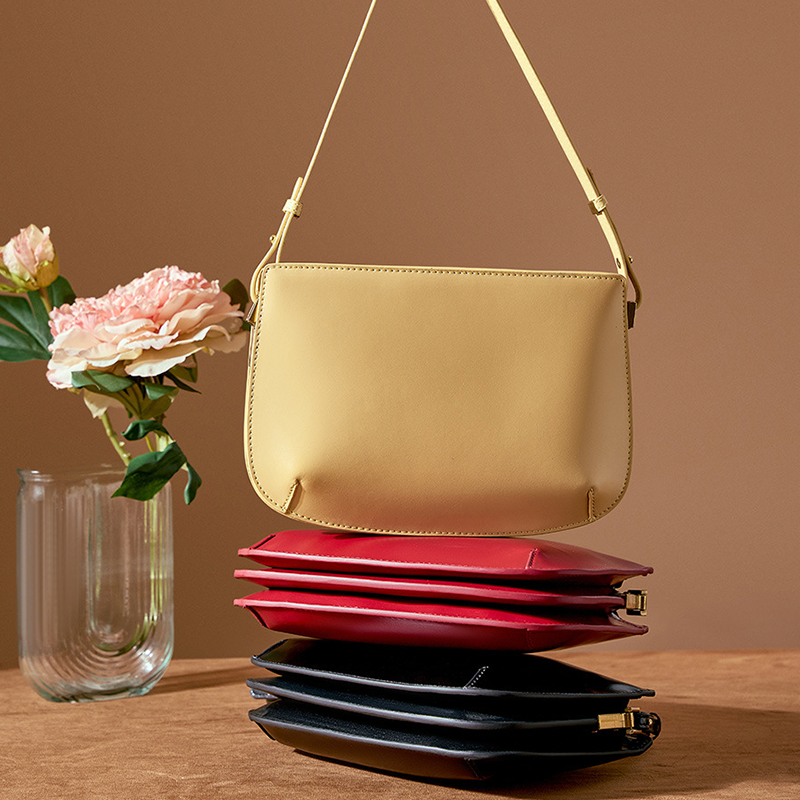 High-grade genuine leather underarm bag cowhide simple and versatile shoulder crossbody handbag