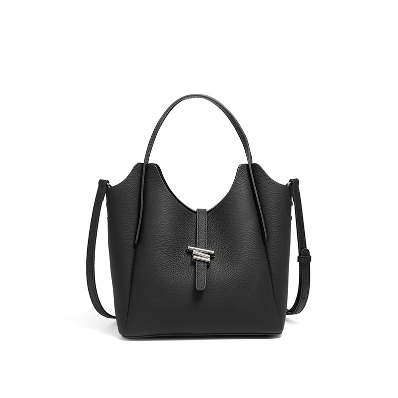 women's genuine leather handbag bucket bag