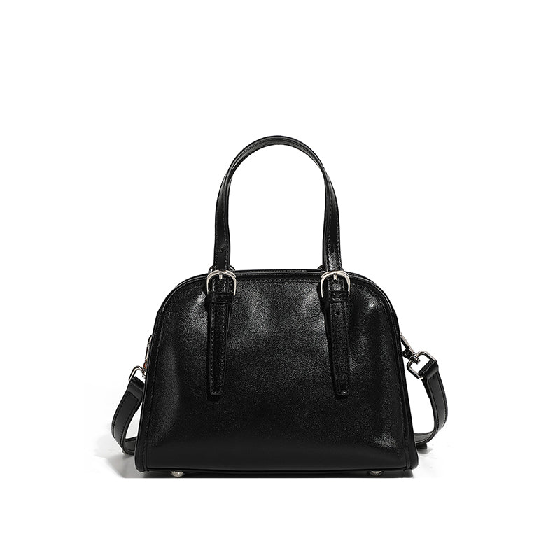 Cowhide handbag bowling bag retro women's bag commuter versatile large capacity shoulder messenger bag