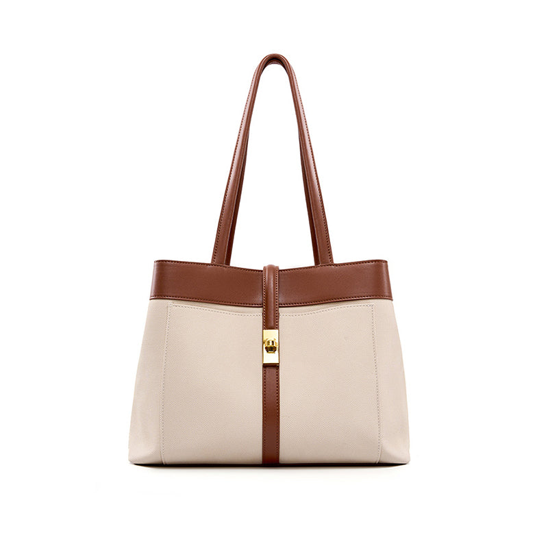 Cowhide commuting tote bag large capacity underarm bag versatile fashion trend women's bag