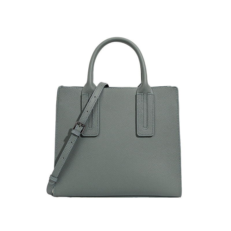 Genuine leather large capacity tote bag handbag simple cowhide crossbody shoulder bag