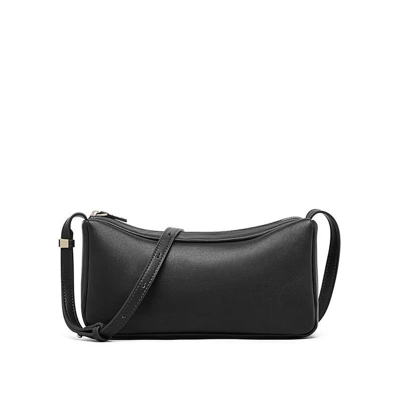 Genuine leather women's underarm bag lightweight shoulder messenger bag small fresh all-match solid color soft women's bag