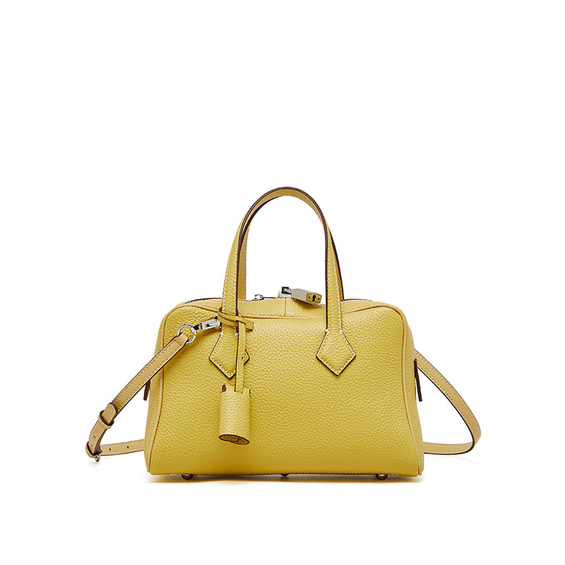 Genuine leather high-grade handbag light luxury TC top layer leather Victoria bag versatile crossbody Boston pillow bag