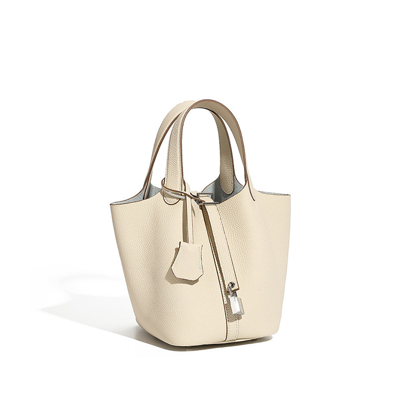 Bucket bag genuine leather handbag
