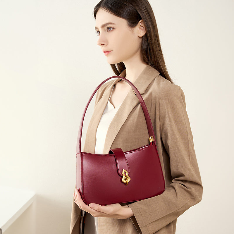 Genuine leather niche high-quality texture underarm bag daily versatile shoulder bag