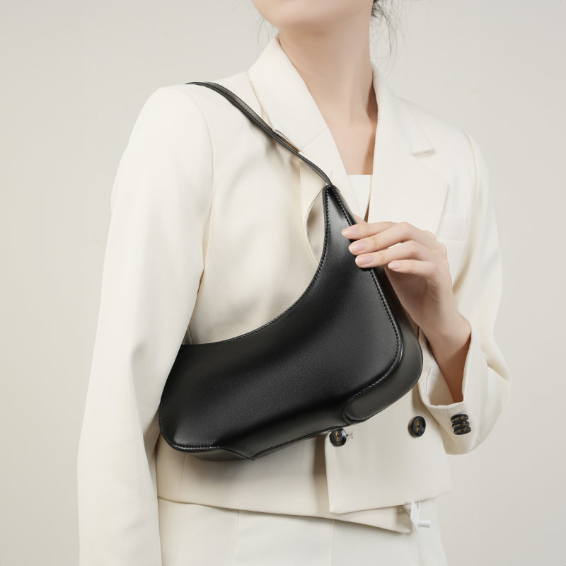 Minimalist half-moon bag shoulder underarm bag handbag