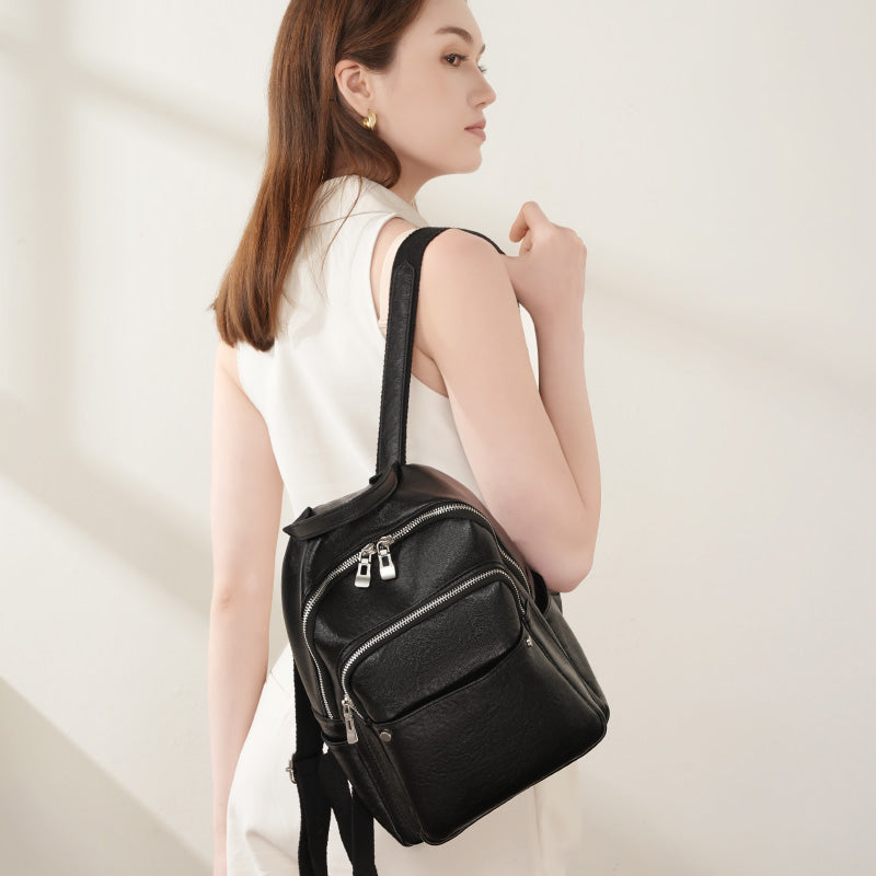 Luxury leather backpack