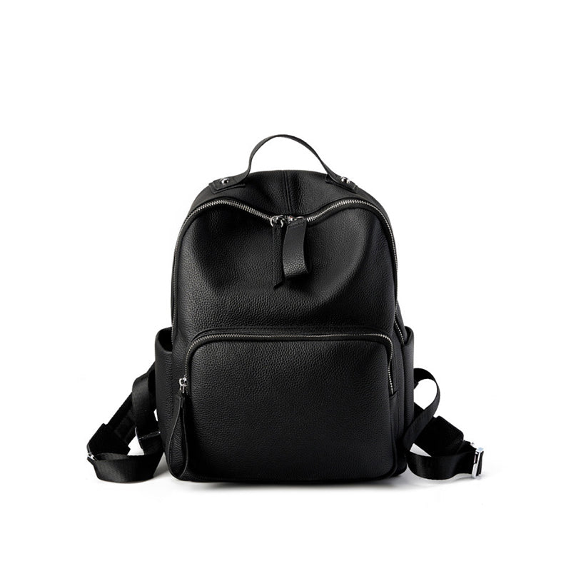 Top layer cowhide casual backpack