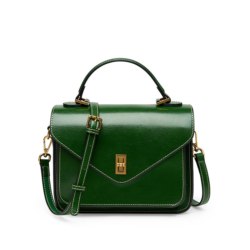 Genuine vegetable tanned cowhide handbag fashionable shoulder crossbody messenger bag