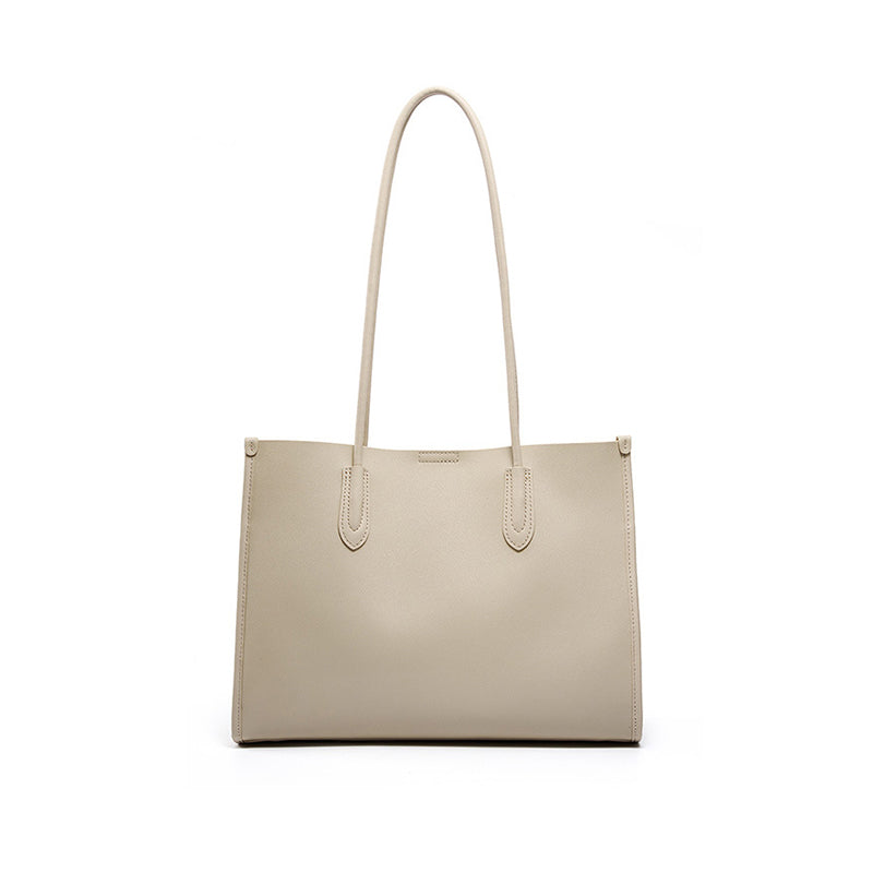 Genuine leather women's bag niche soft leather tote bag large capacity cowhide shoulder bag