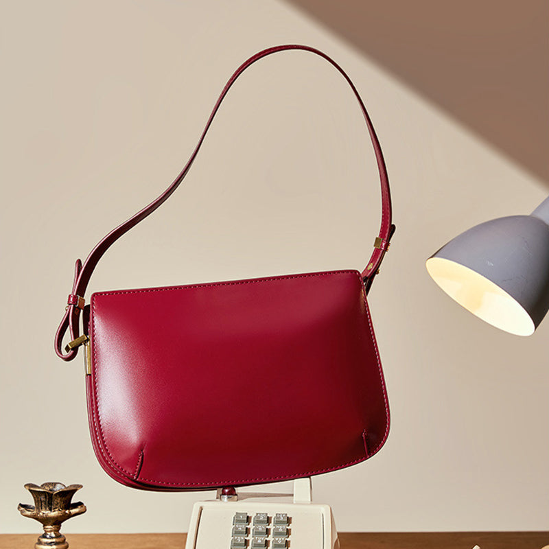 High-grade genuine leather underarm bag cowhide simple and versatile shoulder crossbody handbag