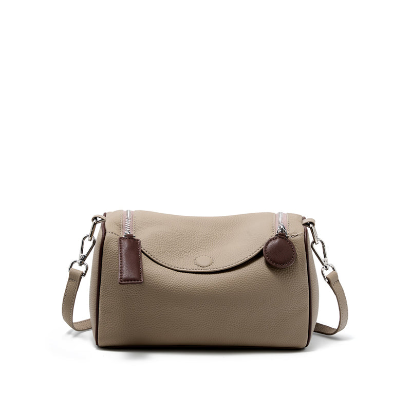 Top layer cowhide pillow bag versatile simple shoulder messenger bag Boston underarm bag