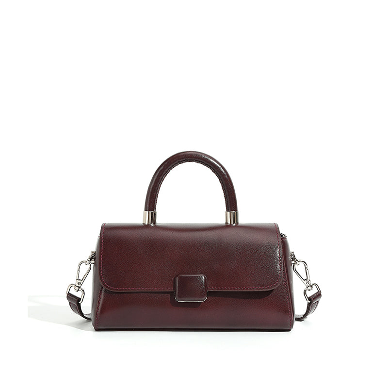 Genuine leather handbag light luxury niche high-end shoulder messenger bag light and versatile women's bag