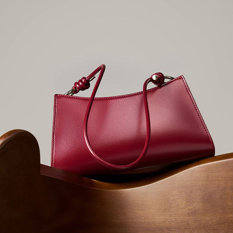 Genuine leather French underarm bag, single shoulder bag, light luxury high-end women's bag