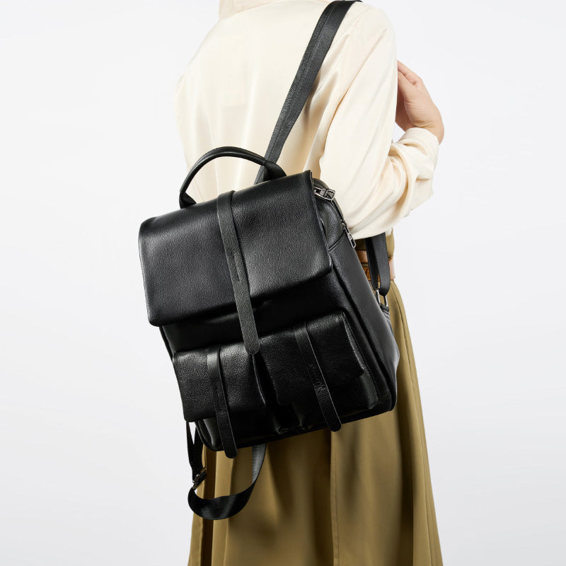 Genuine leather backpack fashion travel backpack